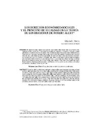 Portada:Los derechos económico-sociales y el principio de igualdad en la teoría de los derechos de Robert Alexy / Liborio L. Hierro