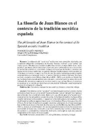 Portada:La filosofía de Juan Blanco en el contexto de la tradición socrática española