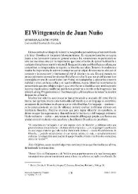 Portada:El Wittgenstein de Juan Nuño