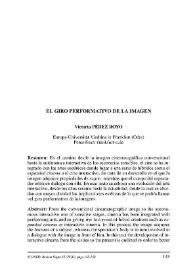 Portada:El giro performativo de la imagen / Victoria Pérez Royo