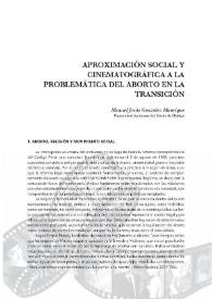 Portada:Aproximación social y cinematográfica a la problemática del aborto en la Transición