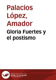 Portada:Gloria Fuertes y el postismo / por Amador Palacios