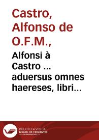 Portada:Alfonsi à Castro ... aduersus omnes haereses, libri XIIII...