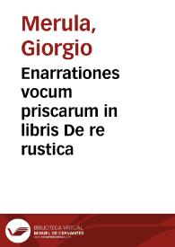 Portada:Enarrationes vocum priscarum in libris De re rustica / per Georgium Alexandrinum; Philippi Beroaldi In libros XIII Columellae annotationes; Aldus De dierum generibus, simulq[ue] De vmbris, &amp; horis, quae apud Palladium