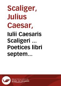 Portada:Iulii Caesaris Scaligeri ... Poetices libri septem...