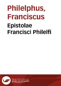 Portada:Epistolae Francisci Philelfi
