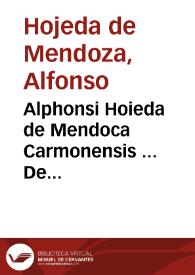 Portada:Alphonsi Hoieda de Mendoca Carmonensis ... De beneficiorum incompatibilitate atque compatibilitate tractatus...