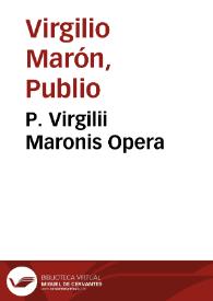Portada:P. Virgilii Maronis Opera