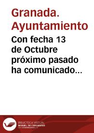 Portada:Con fecha 13 de Octubre próximo pasado ha comunicado al Consejo el Excmo. Sr. Secretario de Estado y del Despacho de Gracia y Justicia por medio del Ilmo. Sr. Decano de él la Real orden siguiente. Ilmo. Sr. : El Secretario de Estado y del Despacho de Marina me dijo en 4 del corriente mes, que con la misma fecha comunicaba al Comandante de Marina de Barcelona lo siguiente... / D. Mariano de Zayas