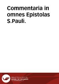 Portada:Commentaria in omnes Epistolas S.Pauli.