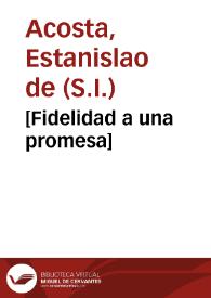 Portada:[Fidelidad a una promesa]