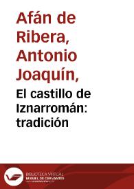 Portada:El castillo de Iznarromán : tradición