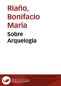 Portada:Sobre Arquelogía