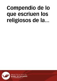 Portada:Compendio de lo que escriuen los religiosos de la Compañia en cartas de 627 de lo que passa en los reynos de Iapon