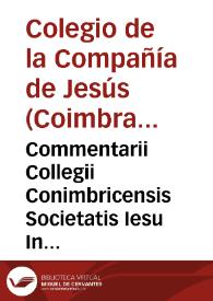 Portada:Commentarii Collegii Conimbricensis Societatis Iesu In libros Meteororum Aristotelis Stagiritae