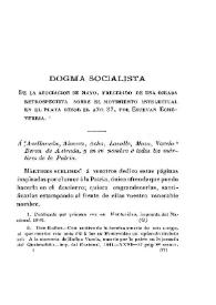 Portada:Dogma Socialista de la asociación de mayo, precedido de una ojeada retrospectiva sobre el movimiento intelectual en la Plata desde el año 1837 [1873]