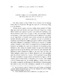 Portada:Datos para la biografía artística de los siglos XVI y XVII (continuación) [III] / Narciso Alonso Cortés