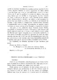 Portada:Premio extraordinario a la virtud / Pedro de Novo y Colson, El Marqués de San Juan de Piedras Albas, Fr. Guillermo Antolín, O.S.A.