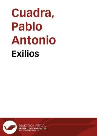 Portada:Exilios / Pablo Antonio Cuadra