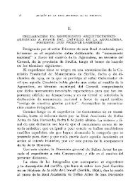 Portada:Declaración de monumento arquitectónico-artístico a favor del castillo de la Aguzadera. Ponente: Don Vicente Lampérez / Vicente Lampérez
