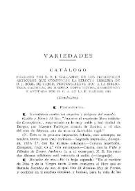 Portada:Catálogo formado por D.B.J. Gallardo de los principales artículos que componían la selecta librería de D. J. Böhl de Faber; perteneciente hoy a la Biblioteca Nacional de Madrid. Copia hecha, enmendada y anotada por D.C.A. de la B. Madrid, 1862 (Conclusión) [IV]