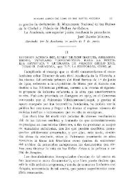 Portada:Informe acerca del libro de don Manuel Abizanda Broto, titulado \"Documentos para la Historia artística y literaria de Aragón (siglo XVI). Tomo II\", Zaragoza, 1917. Tip. La Editorial, Coso, 36 / Eduardo Ibarra y Rodríguez