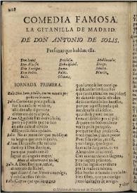 Portada:La gitanilla de Madrid [1681] / de Don Antonio de Solís