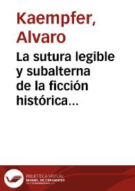 Portada:La sutura legible y subalterna de la ficción histórica de la chilenidad en \"Durante la Reconquista\" (1897) de Alberto Blest Gana