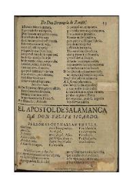 Portada:El apostol de Salamanca / de Don Felipe Sicardo