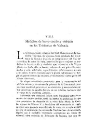 Portada:Medallón de barro cocido y vidriado en las Trinitarias de Valencia / M. Gómez Moreno