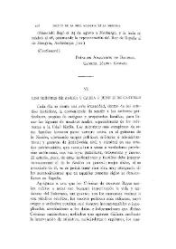 Portada:Los señores de Baena y Cabra y Juan II de Castilla / Luciano Serrano, O.S.B.