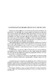 Portada:Las resonancias de Horacio en Fray Luis de León / Carmen Gallardo