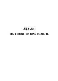 Portada:Anales del reinado de D.ª Isabel II. Tomo 2 / obra póstuma de Don Javier de Burgos