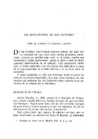 Portada:Los manuscritos de las Cantigas. Cómo se elaboró la miniatura alfonsí / Gonzalo Menéndez Pidal
