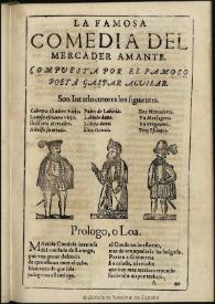 Portada:El Mercader amante / compuesta por... Gaspar de Aguilar