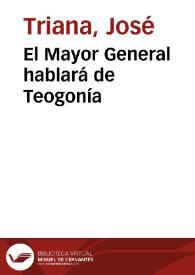 Portada:El Mayor General hablará de Teogonía / José Triana