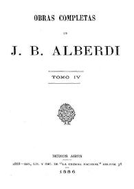Portada:Obras completas de J. B. Alberdi. Tomo 4
