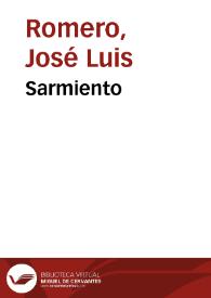 Portada:Sarmiento / José Luis Romero