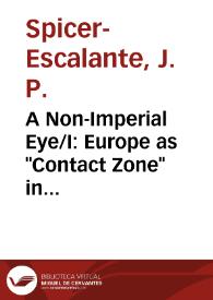 Portada:A Non-Imperial Eye/I: Europe as \"Contact Zone\" in Eugenio Cambaceres's Música sentimental / Juan Pablo Spicer-Escalante