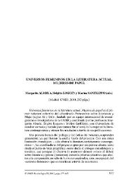 Portada:Margarita Almela, Brigitte Leguen y Marina Sanfilippo (eds.). \"Universos femeninos en la literatura actual. Mujeres de papel\". (Madrid: UNED, 2010)