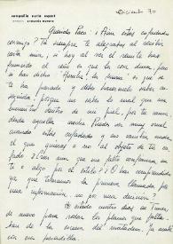 Portada:Carta de Nuria Espert a Francisco Rabal. Diciembre de 1970
