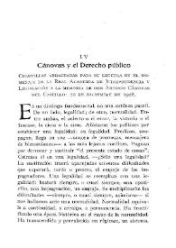 Portada:Cánovas y el Derecho público / Adolfo Pons y Umbert