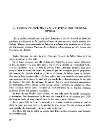 Portada:La basílica paleocristiana de "Es Fornás den Torrelló" (Mahón) / Gabriel Alomar