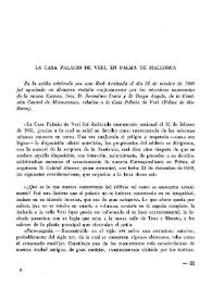Portada:La Casa Palacio de Verí, en Palma de Mallorca / Secundino Zuazo y Diego Angulo