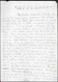 Portada:Carta de Francisco Rabal a Asunción Balaguer. Madrid, 11 de septiembre de 1953