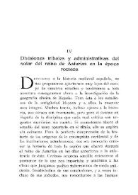 Portada:Divisiones tribales y administrativas del solar del reino de Asturias en la época romana / Claudio Sánchez-Albornoz