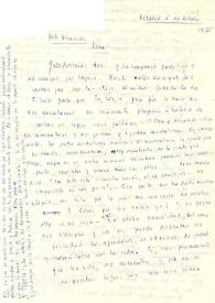 Portada:Carta de Carmen Laforet a Francisco Rabal y Asunción Balaguer. Madrid, 6 de febrero de 1975