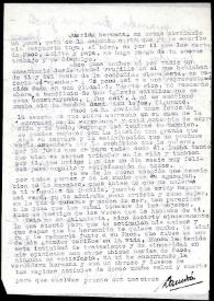 Portada:Carta de Damián, Conchita y Mari Sol Rabal a Asunción Balaguer. Madrid, 6 de abril de 1950