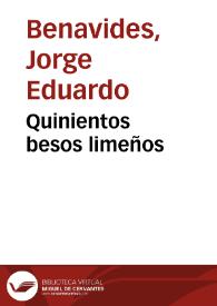 Portada:Quinientos besos limeños