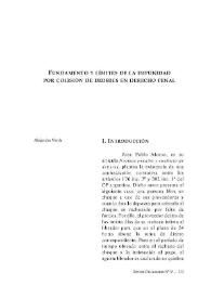 Portada:Fundamento y límites de la impunidad por colisión de deberes en derecho penal / Alejandra Verde